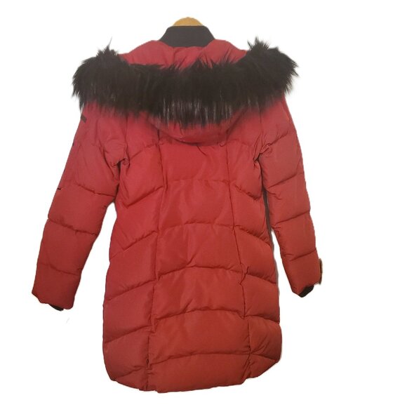 LONDON FOG Down Winter Coat Faux Fur Trim XS - Picture 3 of 12